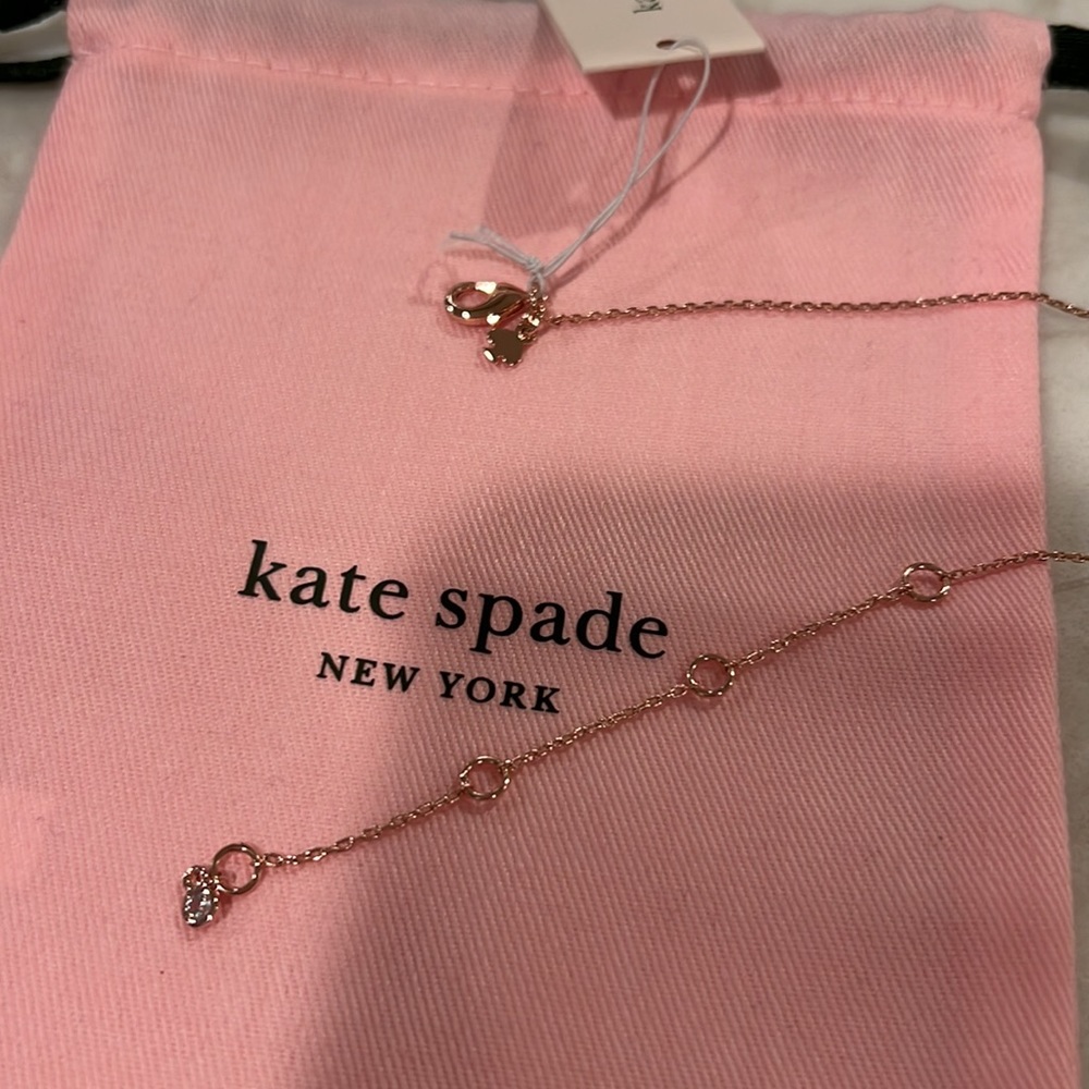 Kate Spade Everyday Spade Rose Gold Necklace - Picture 3 of 7